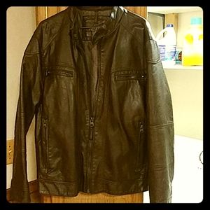 Brown Calvin Klein Leather Jacket
